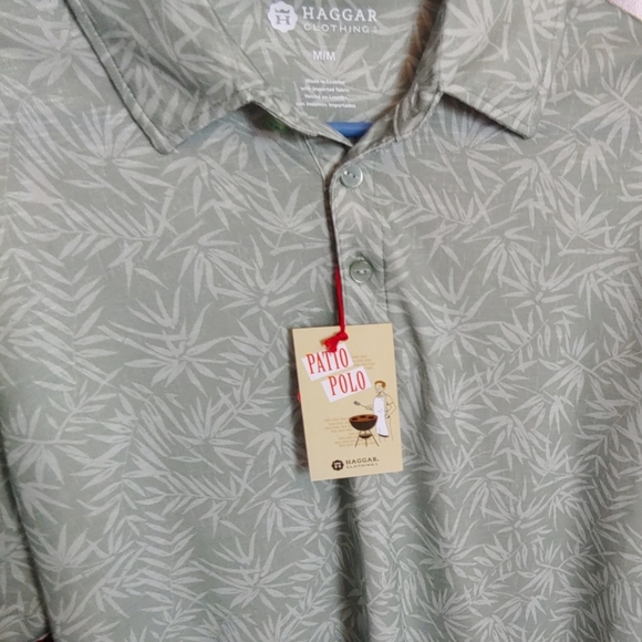 Haggar Green Short Sleeve.  Medium SALE SALE - Picture 2 of 2